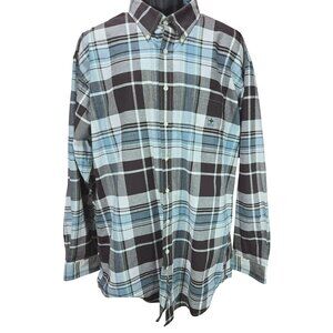 Cinch Mens Western Style Plaid Button-Down Shirt XXL Cotton Long Sleeve Casual